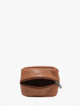 Leather Coin Purse Madras Etrier Brown madras EMAD043-vue-porte