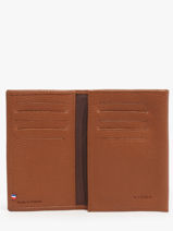 Leather Madras Card Holder Etrier Brown madras EMAD024-vue-porte