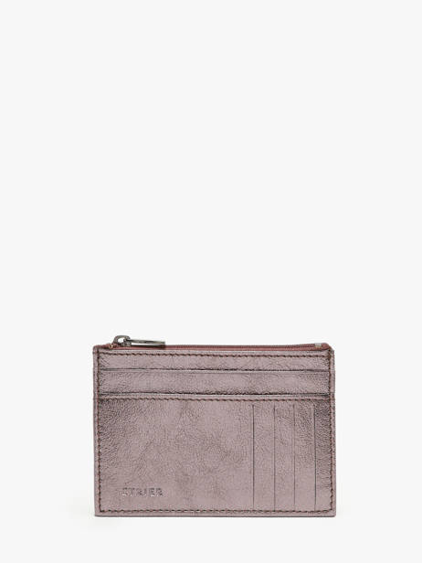Card Holder Etincelle IrisÃ©e Leather Etrier Silver etincelle irisee EETI5004
