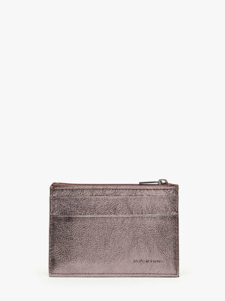 Card Holder Etincelle IrisÃ©e Leather Etrier Silver etincelle irisee EETI5004 other view 2