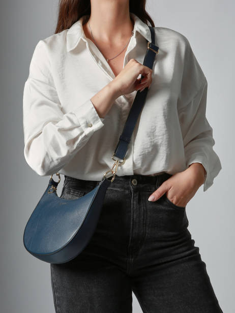 Sac BandouliÃ¨re S Tradition Cuir Etrier Bleu tradition ETRA102S vue secondaire 1